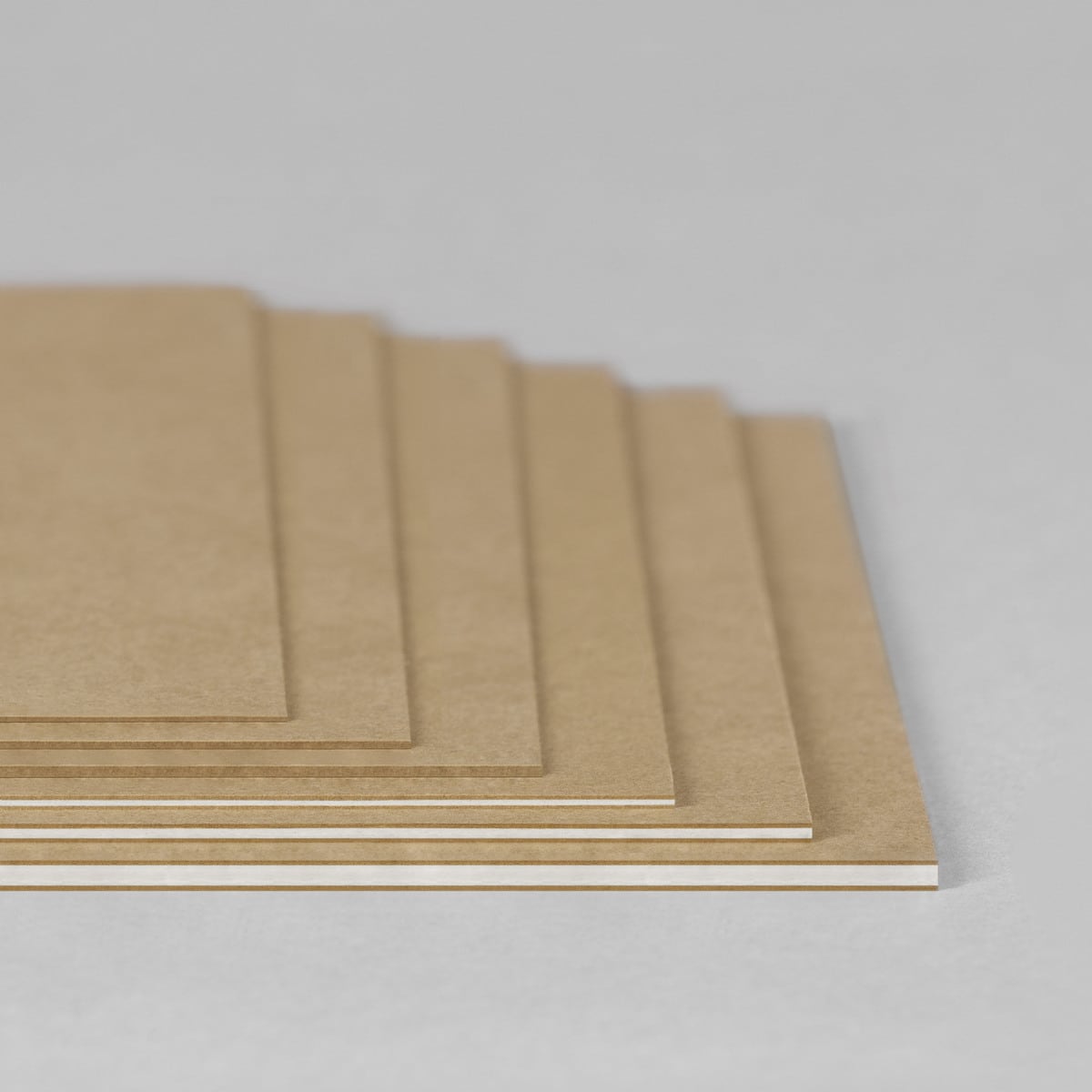 Kraft board KROMA Kraft | brown (with partially light-colored inlay)