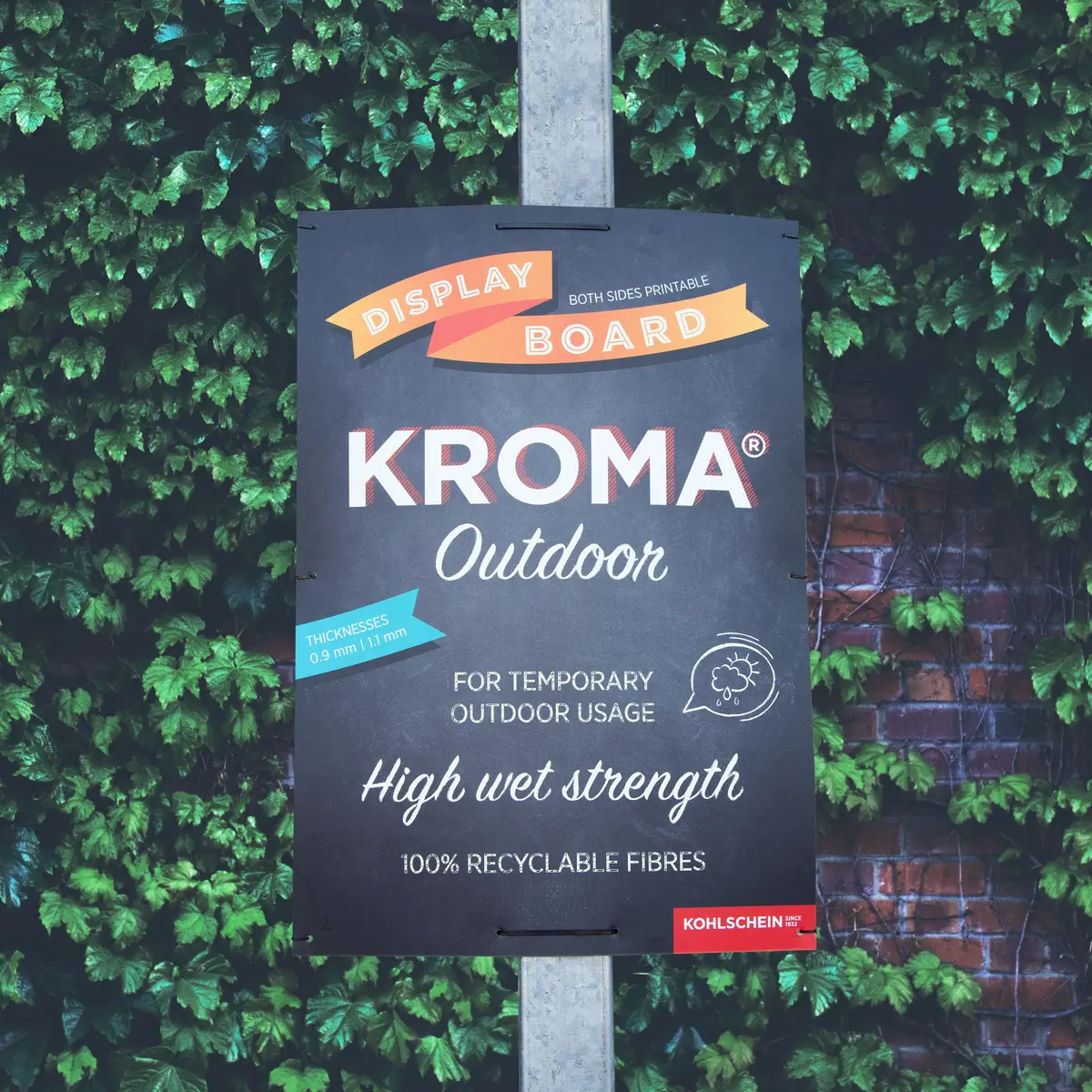 Cardboard KROMA Outdoor application example outdoor poster